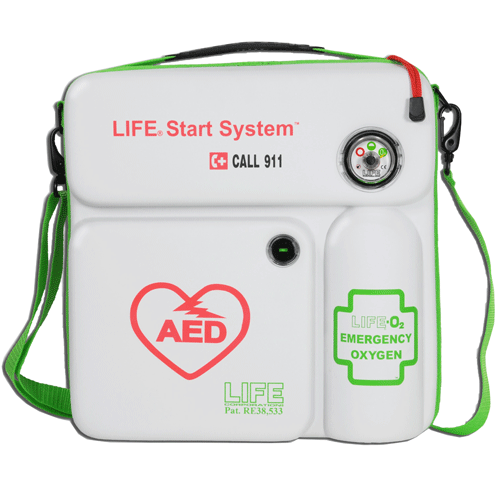 LIFE StartSystem Portable Emergency Oxygen Tank with Wall Mount Case